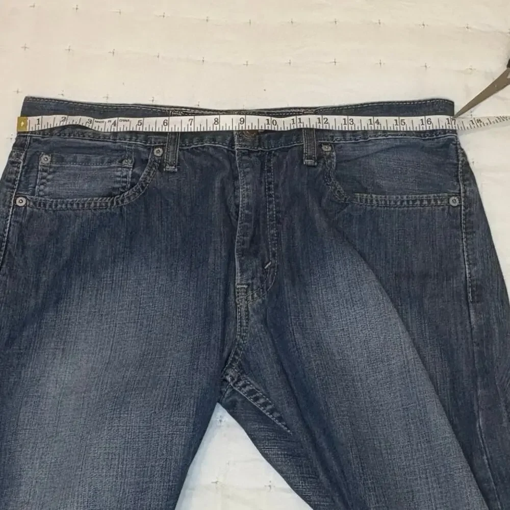 Levi's 514 Slim Straight Men's Jeans 34x30 Blue Denim Mid Rise Straight Leg